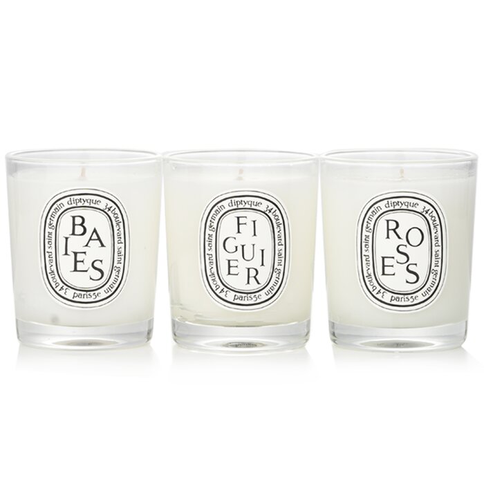 Mini Candle Coffret: (Baies, Figuier, Roses) - Image 2