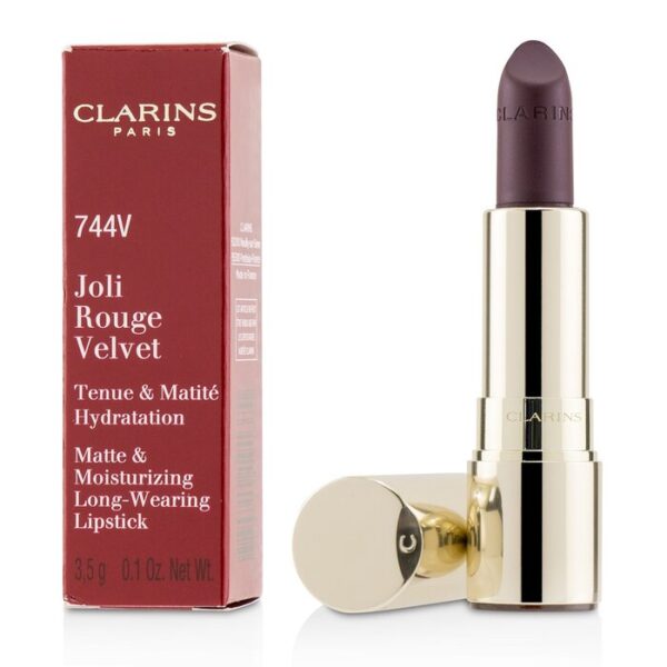 Joli Rouge Velvet (Matte & Moisturizing Long Wearing Lipstick) - # 744V Plum - Image 2