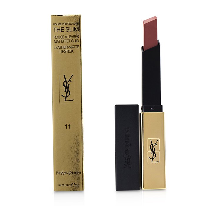 Rouge Pur Couture The Slim Leather Matte Lipstick - # 11 Ambiguous Beige - Image 2