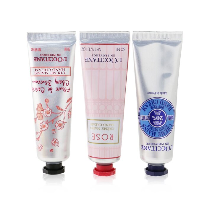 Lovelier Hands Set: 2xRose Hand Cream 30ml+2x Shea Butter Hand Cream 3ml+2x Cherry Blossom Hand Cream 30ml - Image 2