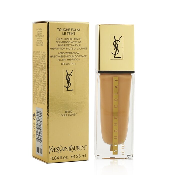 Touche Eclat Le Teint Long Wear Glow Foundation SPF22 - # BR50 Cool Honey - Image 2