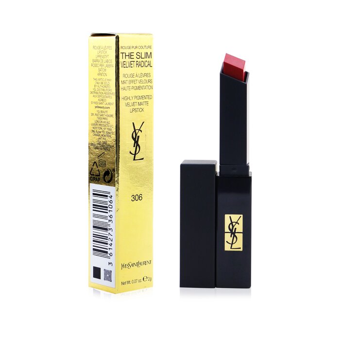 Rouge Pur Couture The Slim Velvet Radical Matte Lipstick - # 306 Red Urge - Image 2