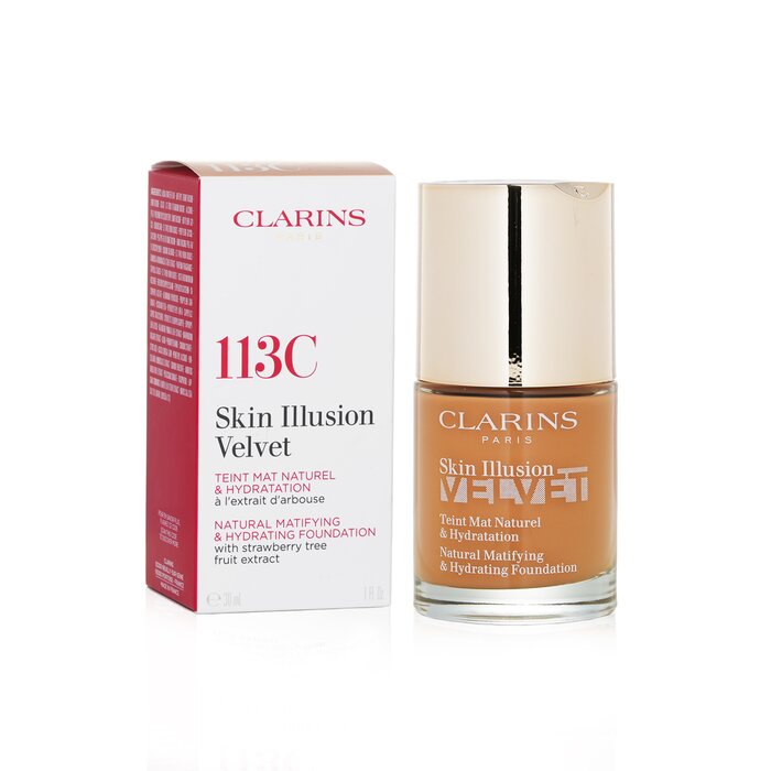 Skin Illusion Velvet Natural Matifying & Hydrating Foundation - # 113C Chestnut - Image 2