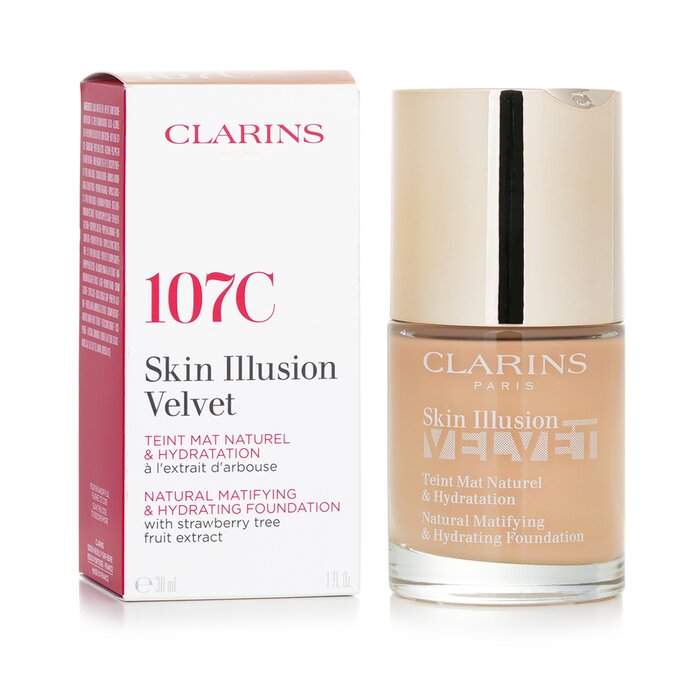 Skin Illusion Velvet Natural Matifying & Hydrating Foundation - # 107C Beige - Image 2
