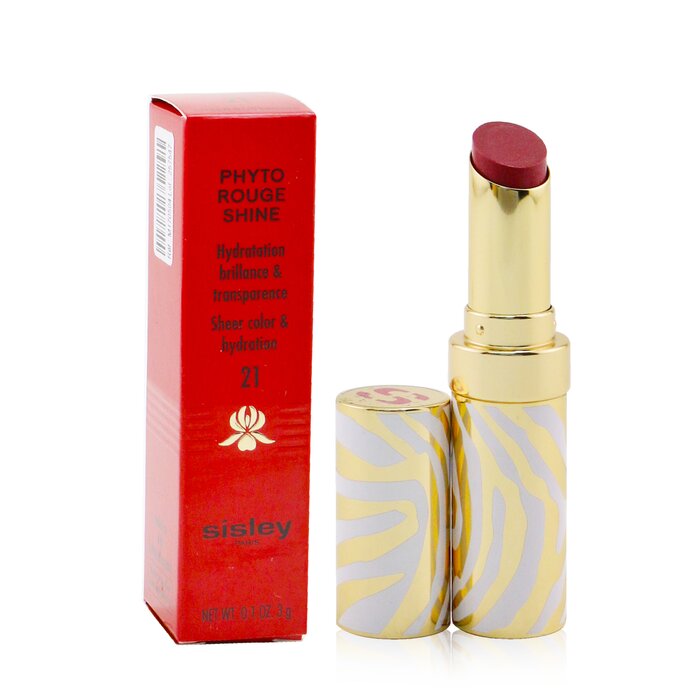 Phyto Rouge Shine Hydrating Glossy Lipstick - # 21 Sheer Rosewood - Image 2