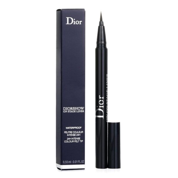 Diorshow On Stage Liner Waterproof Liquid Eyeliner - # 096 Satin Black - Image 2